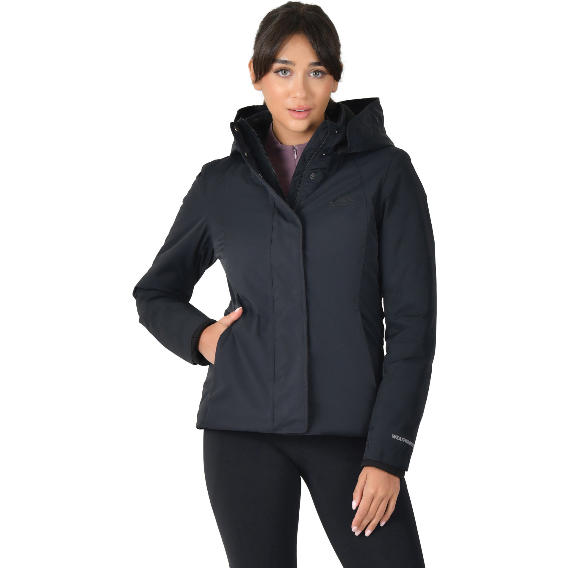 2025 Weatherbeeta Womens Protect Jacket With High Neck 1028838 - Black